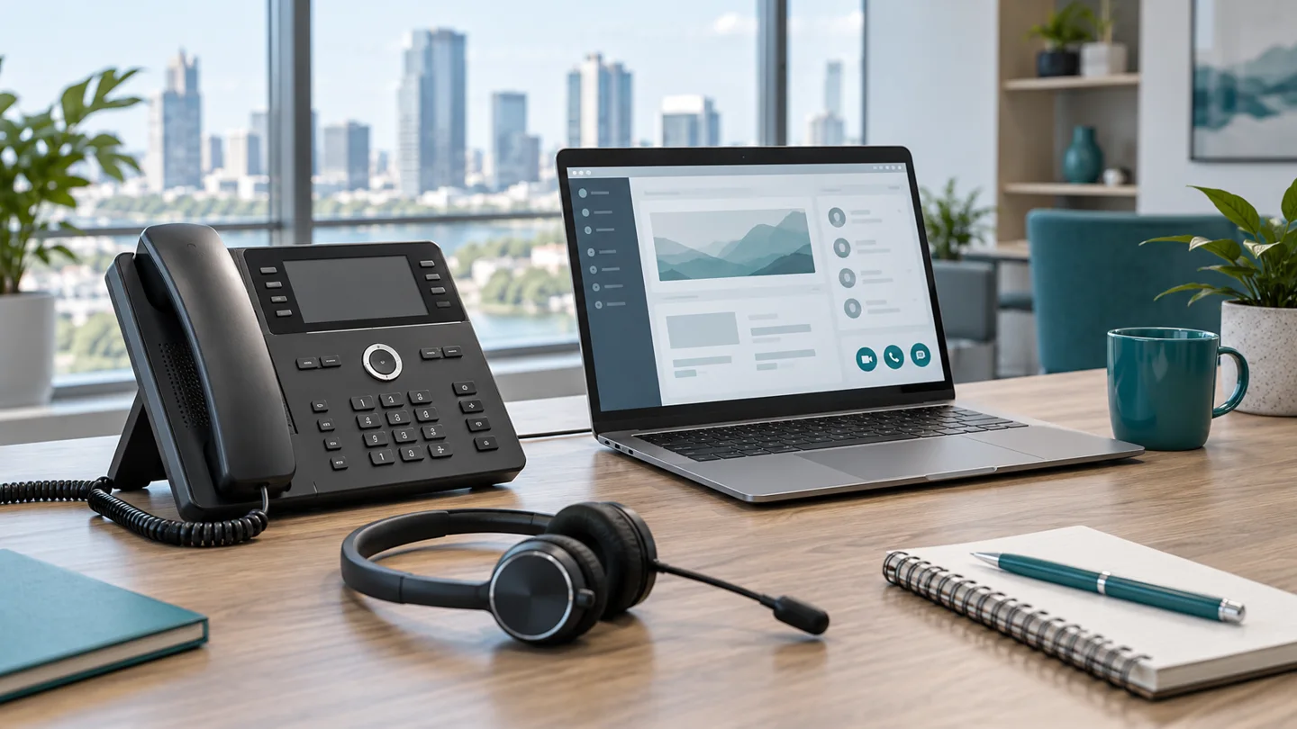 Business telephony and communications workstation